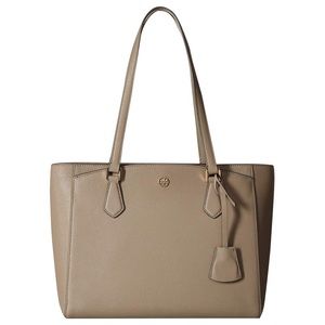 Tory Burch leather tote. Gray Heron 4 compartments